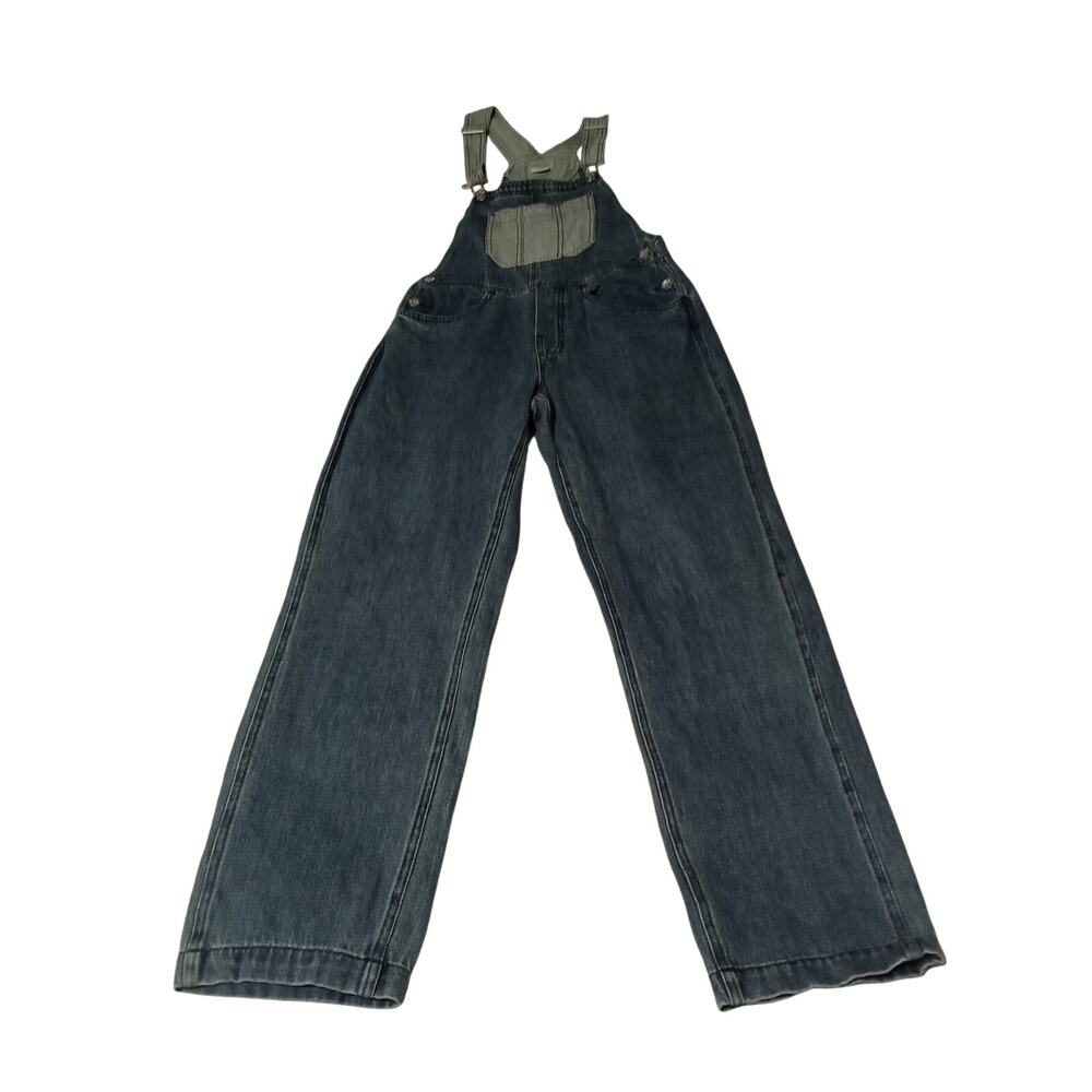 Brixton Costa Two Tone Oversized Denim Overalls Relaxed Fit Casual Size XS - Picture 4 of 14